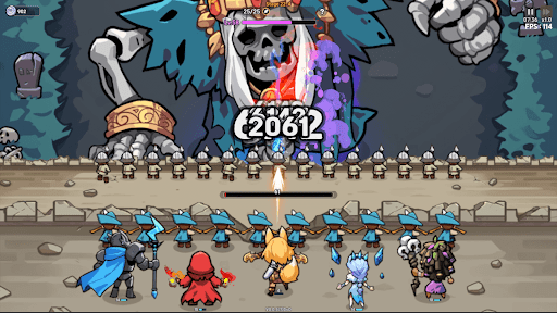 Choque de defensores del castillo